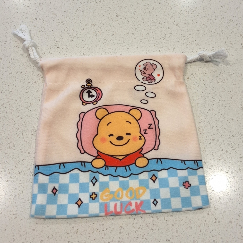Sleeping Winnie The Pooh Dreaming of Piglet Drawstring Pouch, New